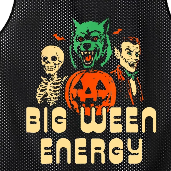 Funny Halloween Big Ween Energy Mesh Reversible Basketball Jersey Tank