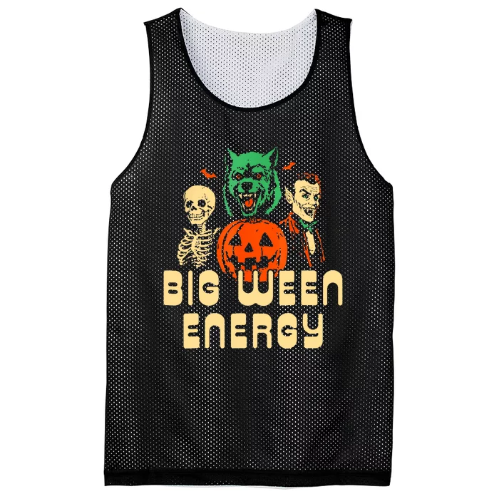 Funny Halloween Big Ween Energy Mesh Reversible Basketball Jersey Tank