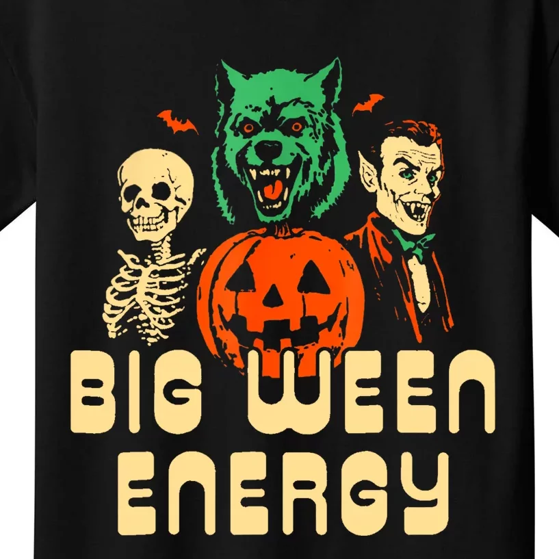 Funny Halloween Big Ween Energy Kids T-Shirt