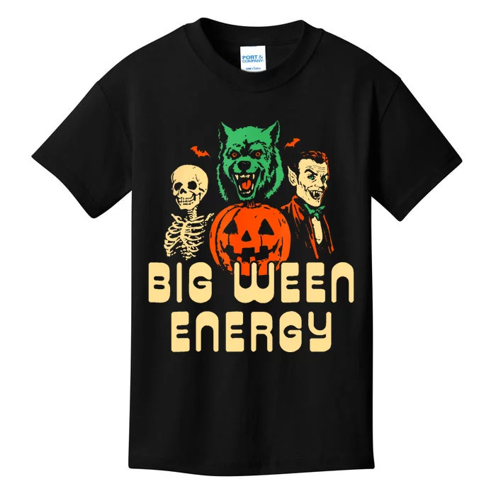 Funny Halloween Big Ween Energy Kids T-Shirt