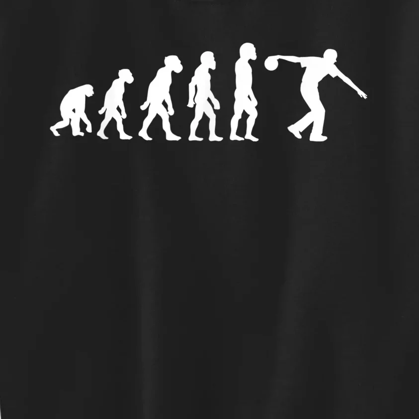 Funny Human Bowling Evolution Pin Ball Bowler Player Kids Sweatshirt