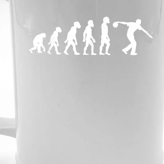 Funny Human Bowling Evolution Pin Ball Bowler Player Front & Back Beer Stein