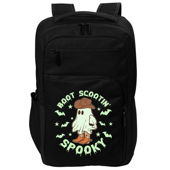 Funny Halloween Boot Scootin Spooky Cowboy Ghost Impact Tech Backpack