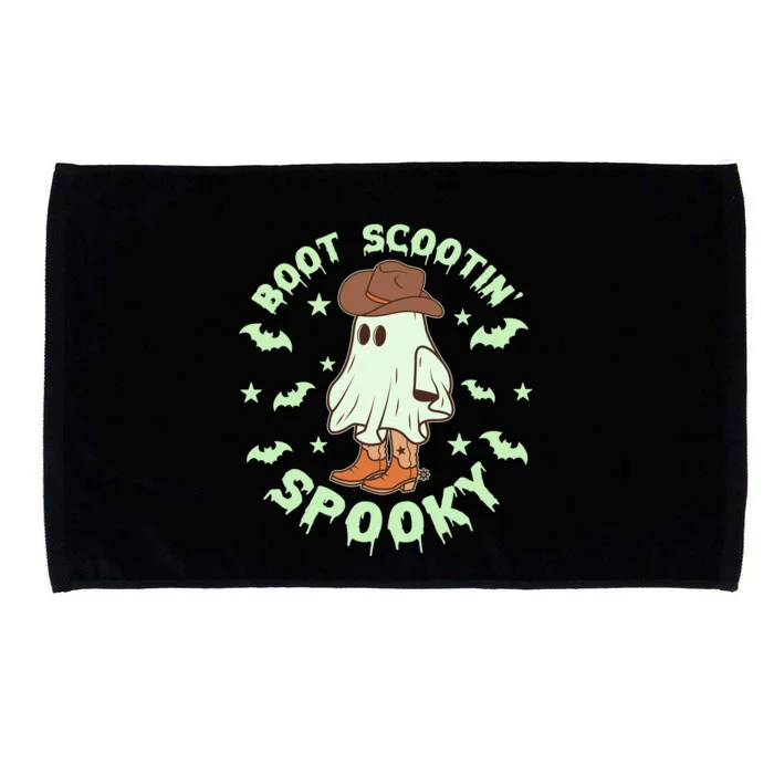 Funny Halloween Boot Scootin Spooky Cowboy Ghost Microfiber Hand Towel