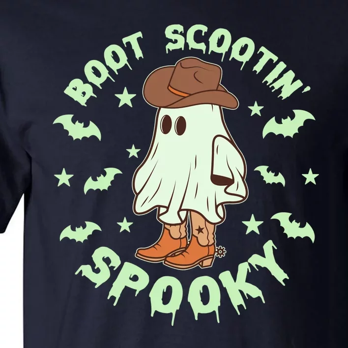 Funny Halloween Boot Scootin Spooky Cowboy Ghost Tall T-Shirt