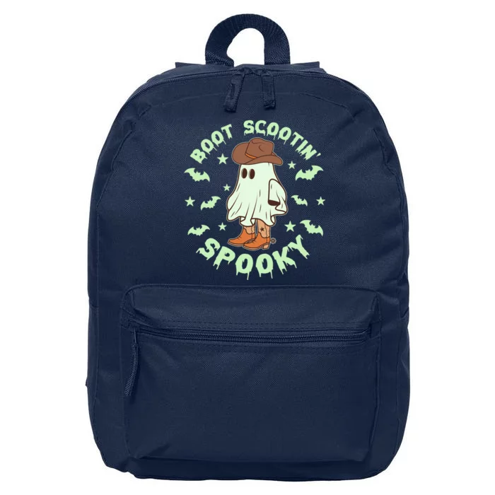 Funny Halloween Boot Scootin Spooky Cowboy Ghost 16 in Basic Backpack