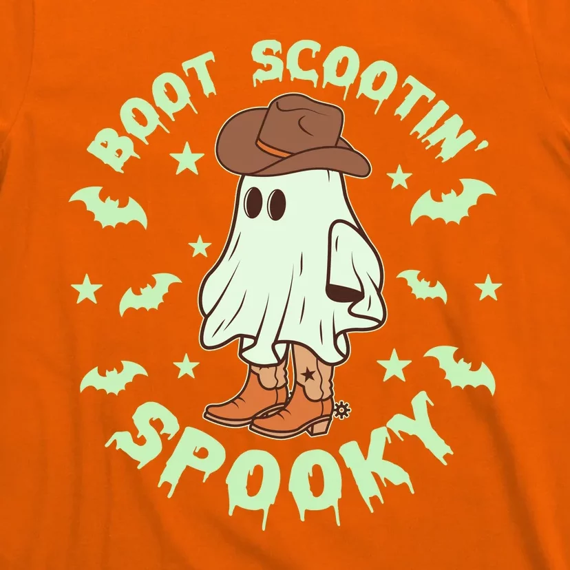 Funny Halloween Boot Scootin Spooky Cowboy Ghost T-Shirt