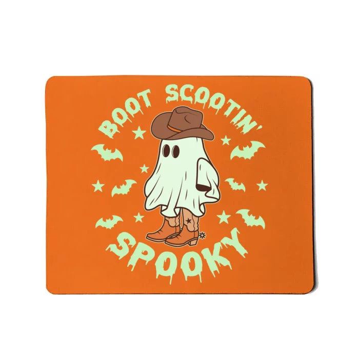 Funny Halloween Boot Scootin Spooky Cowboy Ghost Mousepad