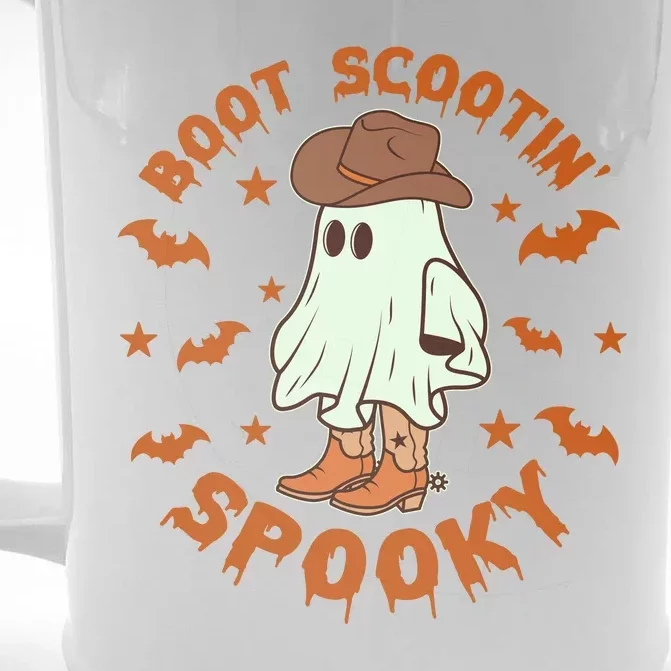 Funny Halloween Boot Scootin Spooky Cowboy Ghost Front & Back Beer Stein