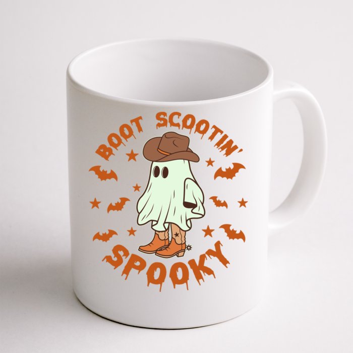 Funny Halloween Boot Scootin Spooky Cowboy Ghost Front & Back Coffee Mug