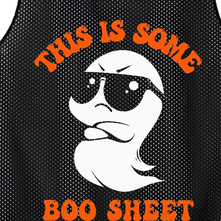 Funny Halloween Boo Ghost Costume This Is Some Boo Sheet Mesh Reversible Basketball Jersey Tank