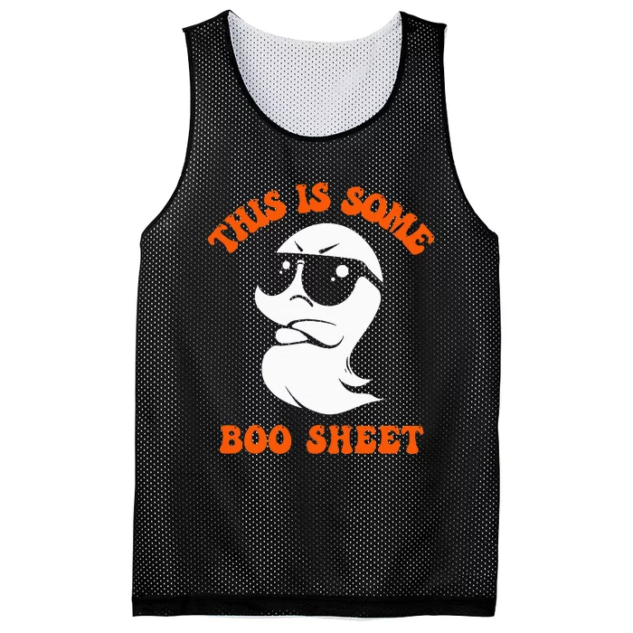 Funny Halloween Boo Ghost Costume This Is Some Boo Sheet Mesh Reversible Basketball Jersey Tank