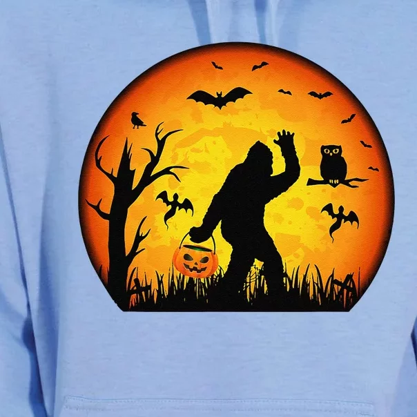 Funny Halloween Bigfoot Halloween Costume Bigfoot Pumpkin Unisex Surf Hoodie