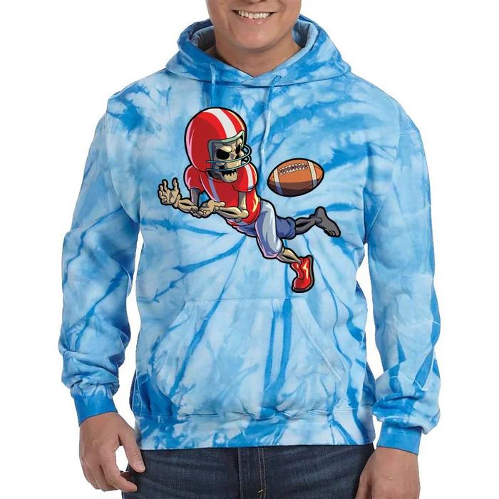 Football Halloween Boy Skeleton Halloween Tie Dye Hoodie