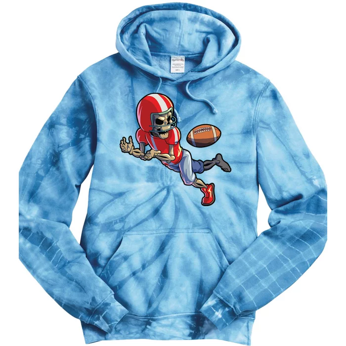 Football Halloween Boy Skeleton Halloween Tie Dye Hoodie