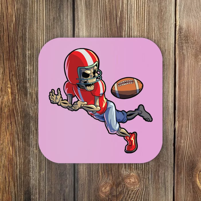 Football Halloween Boy Skeleton Halloween Coaster