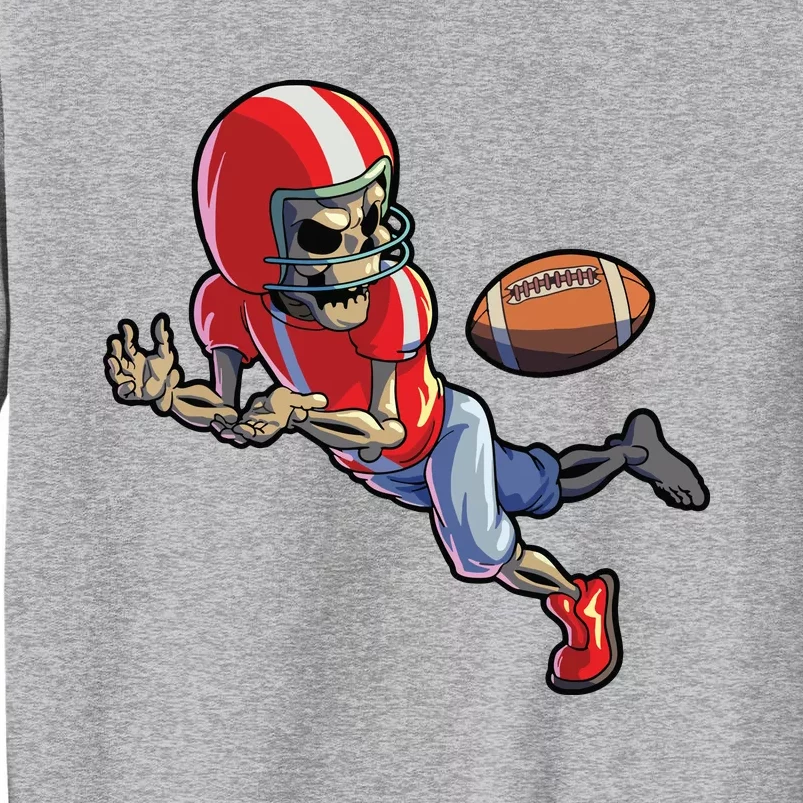 Football Halloween Boy Skeleton Halloween Tall Sweatshirt