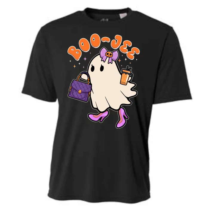 Funny Halloween BooJee Bougie Ghost Girl Cooling Performance Crew T-Shirt