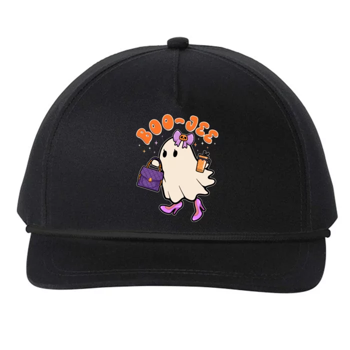 Funny Halloween BooJee Bougie Ghost Girl Snapback Five-Panel Rope Hat