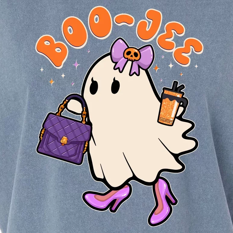 Funny Halloween BooJee Bougie Ghost Girl Garment-Dyed Women's Muscle Tee