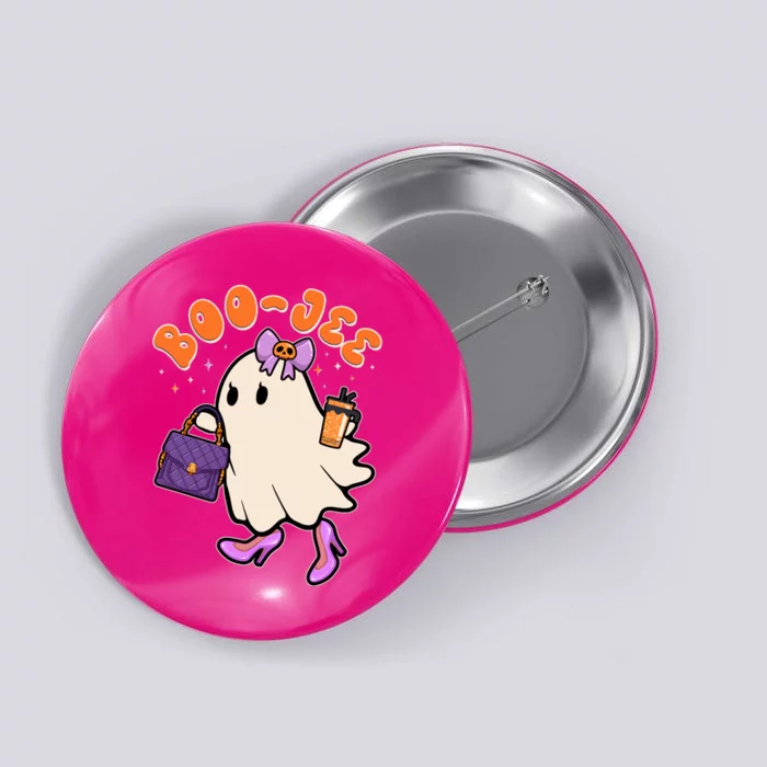 Funny Halloween BooJee Bougie Ghost Girl Button