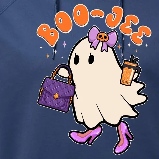 Funny Halloween BooJee Bougie Ghost Girl Performance Fleece Hoodie