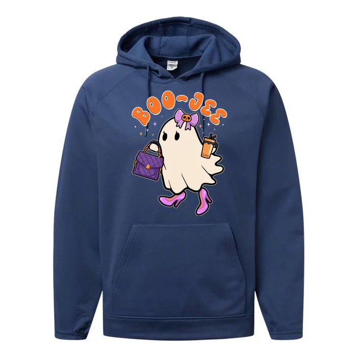 Funny Halloween BooJee Bougie Ghost Girl Performance Fleece Hoodie