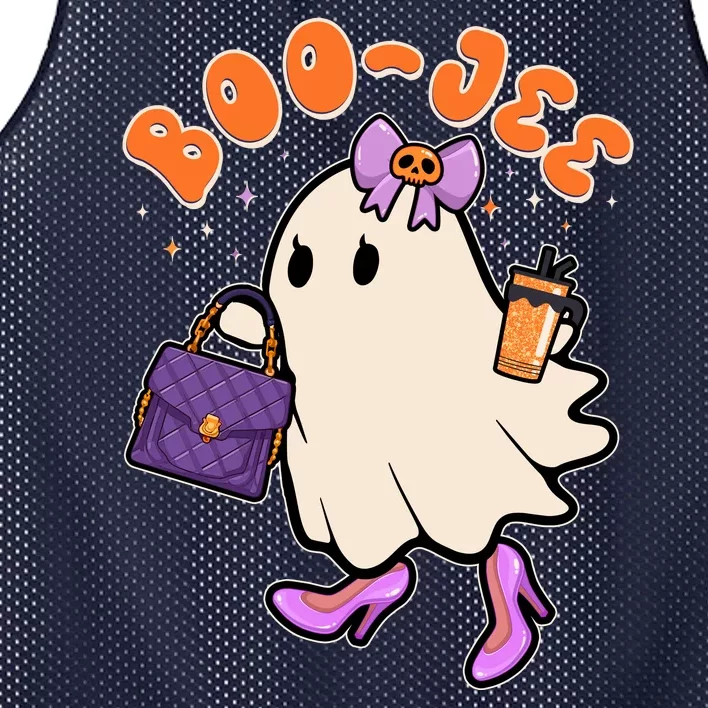 Funny Halloween BooJee Bougie Ghost Girl Mesh Reversible Basketball Jersey Tank