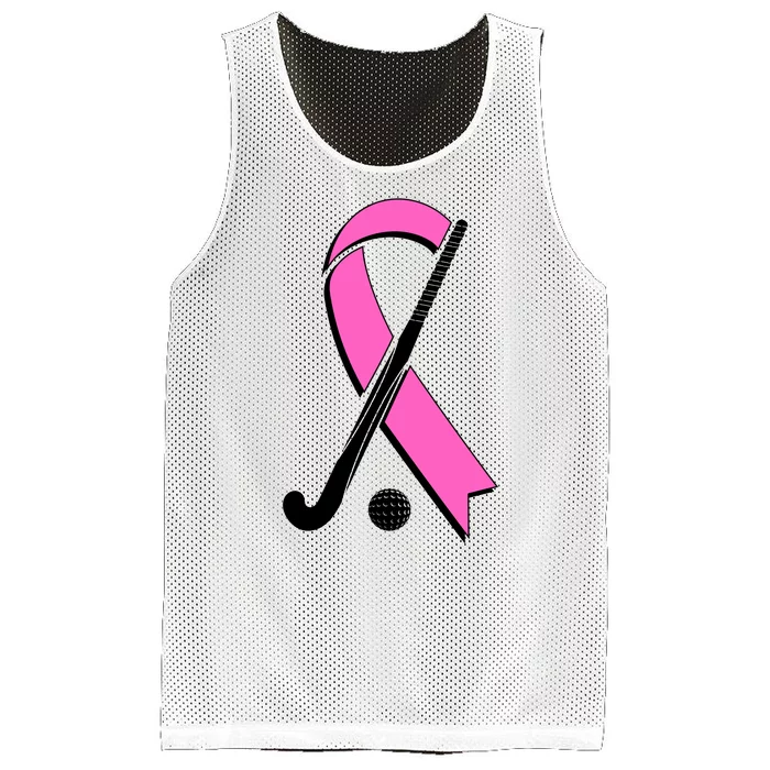 Field Hockey Breast Cancer Awareness Ribbon Mesh Reversible Basketball Jersey Tank