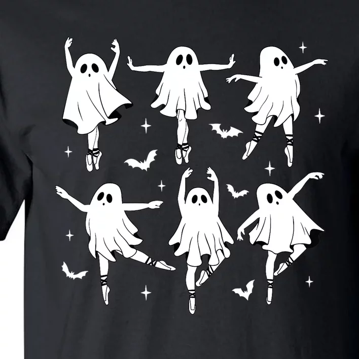 Funny Halloween Ballet Ghost Ballet Dancer Spooky Dance Teacher Gift Tall T-Shirt