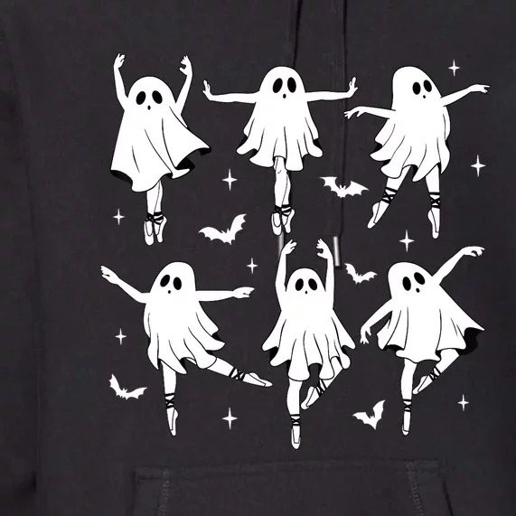 Funny Halloween Ballet Ghost Ballet Dancer Spooky Dance Teacher Gift Premium Hoodie