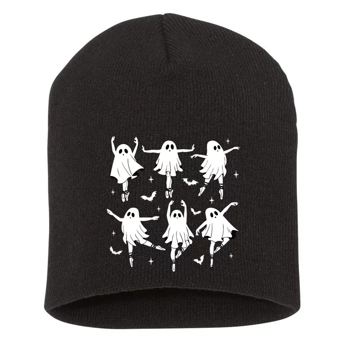 Funny Halloween Ballet Ghost Ballet Dancer Spooky Dance Teacher Gift Short Acrylic Beanie