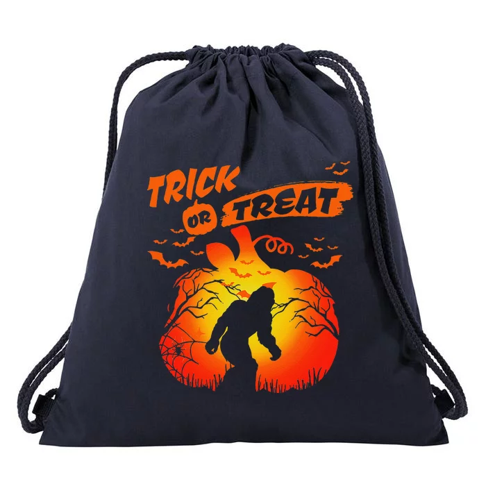 Funny Halloween Bigfoot Trick Or Treat Halloween Costume Drawstring Bag