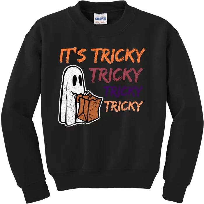 Funny Halloween Boo Its Tricky Tricky Tricky Kids Sweatshirt