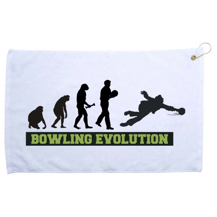 Funny Human Bowling Evolution Pin Ball Bowler Player Grommeted Golf Towel