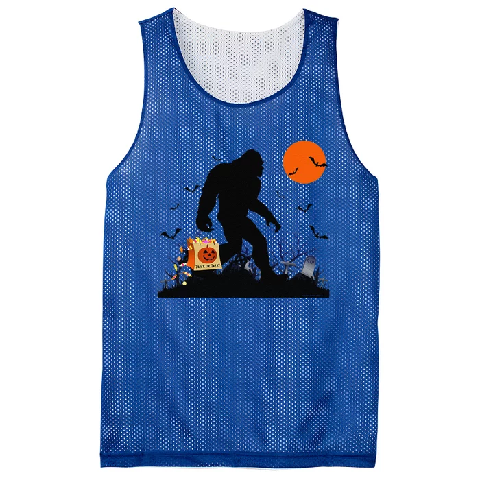 Funny Halloween Bigfoot Trick Or Treating Bigfoot Mesh Reversible Basketball Jersey Tank