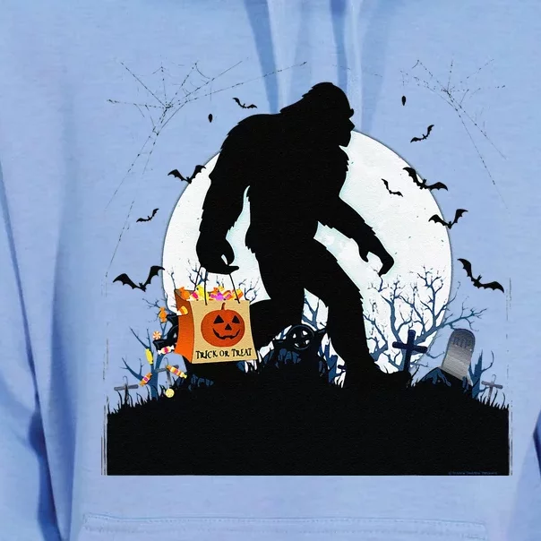 Funny Halloween Bigfoot Trick Or Treating Full Moon Bigfoot Gift Unisex Surf Hoodie