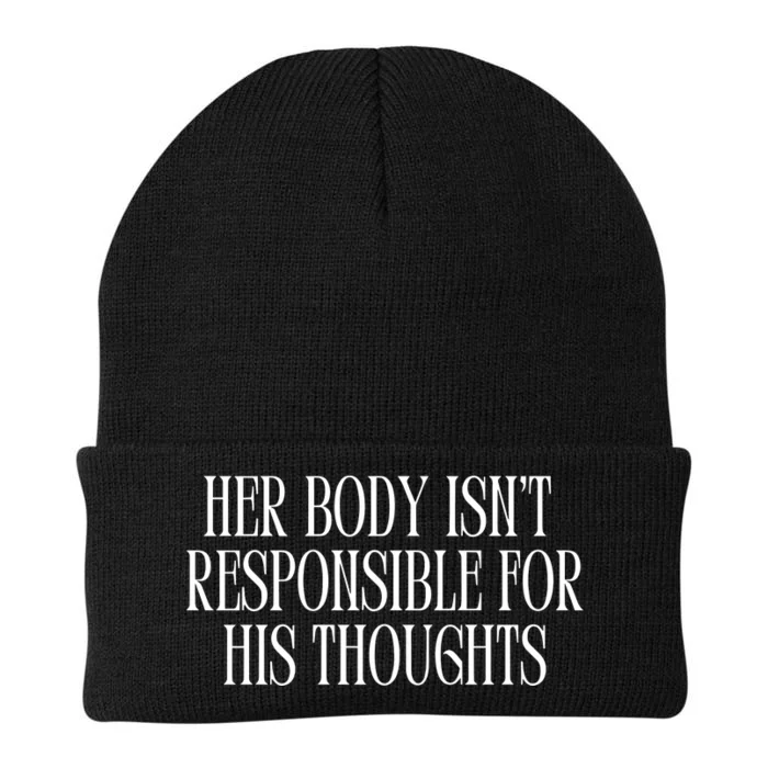 Feministtrash Her Body IsnT Responsible For His Thoughts Knit Cap Winter Beanie