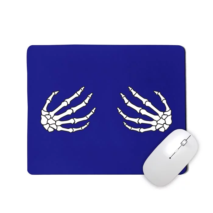 Fun Halloween Boobs Skeleton Hand Gift Mousepad