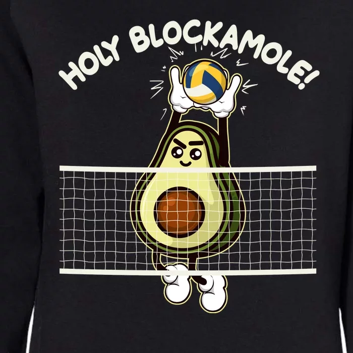 Funny Holy Blockamole Avocado Volleyball Womens California Wash Sweatshirt