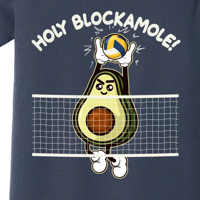 Funny Holy Blockamole Avocado Volleyball Baby Bodysuit