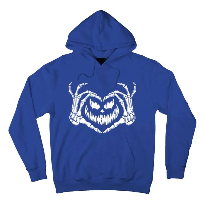 Funny Halloween Bones Costume Skeleton Hand Heart Sign Cool Gift Hoodie