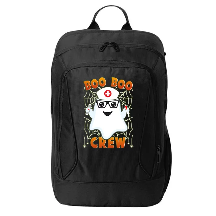 Funny Halloween Boo Boo Crew Ghost Nurse City Backpack