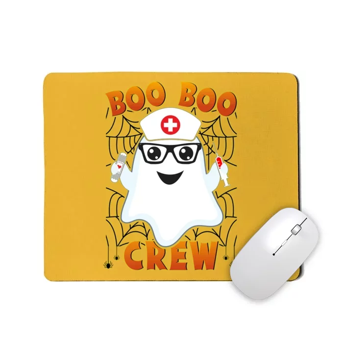 Funny Halloween Boo Boo Crew Ghost Nurse Mousepad