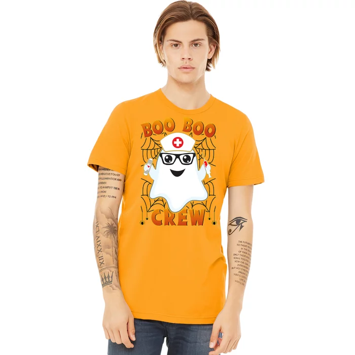 Funny Halloween Boo Boo Crew Ghost Nurse Premium T-Shirt