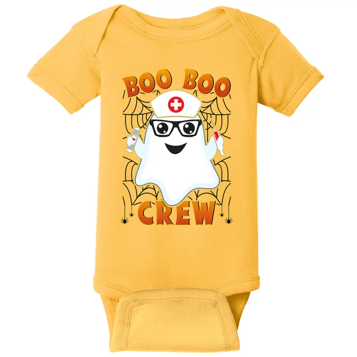 Funny Halloween Boo Boo Crew Ghost Nurse Baby Bodysuit