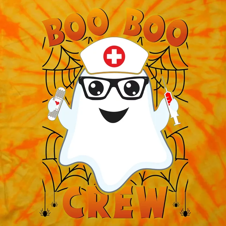 Funny Halloween Boo Boo Crew Ghost Nurse Tie-Dye T-Shirt