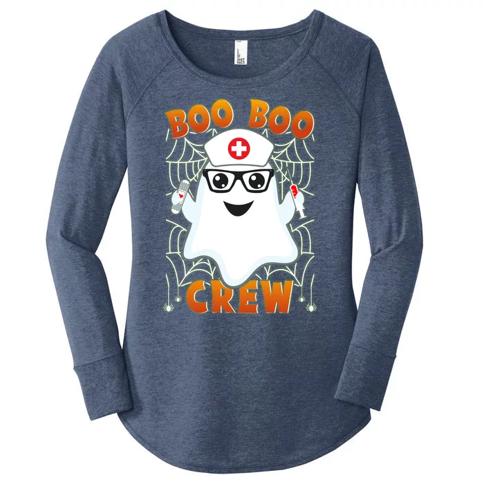 Funny Halloween Boo Boo Crew Ghost Nurse Women's Perfect Tri Tunic Long Sleeve Shirt