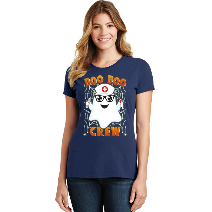 Funny Halloween Boo Boo Crew Ghost Nurse Women's T-Shirt