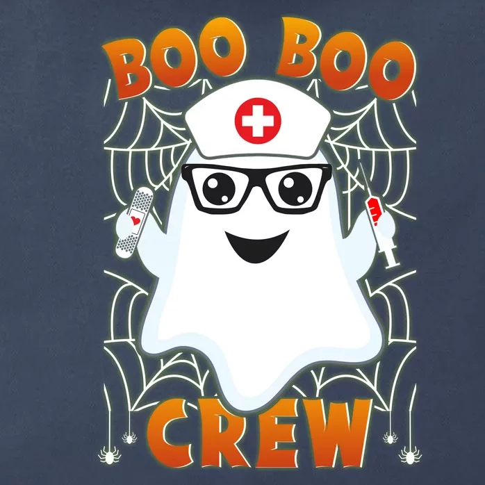 Funny Halloween Boo Boo Crew Ghost Nurse Zip Tote Bag